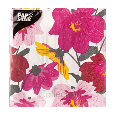 Servett Papstar 25x25cm Blomster 20st/fp