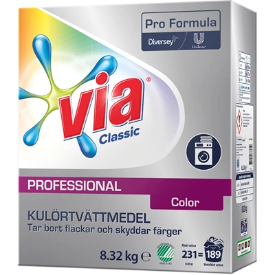 Tvättmedel Via Professional Plus Color 8,32kg