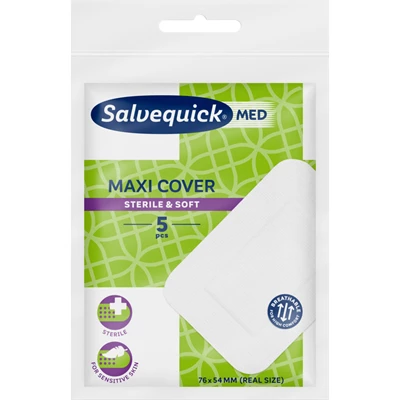 Plåster Salvequick Maxi Cover 76x54mm 60st/kolli