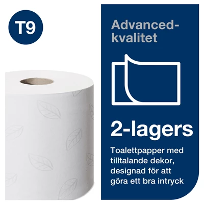 Toalettpapper Tork Advanced T9 2-lag 12rl/kolli