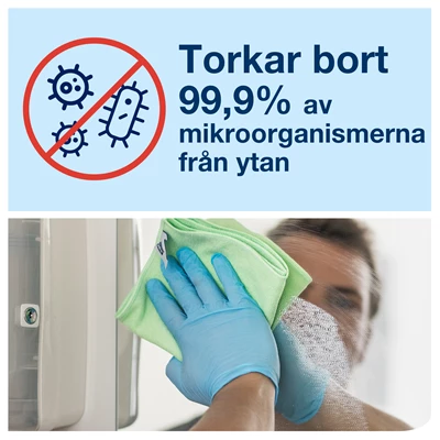Microfiberduk Tork Blå 6/fp