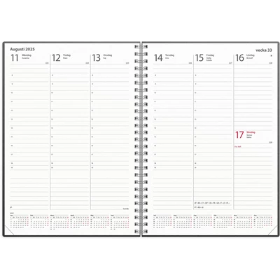 Kalender 2025 Weekly A5 refill