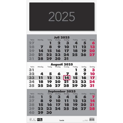 Väggkalender 2025 Triplaner Elegant