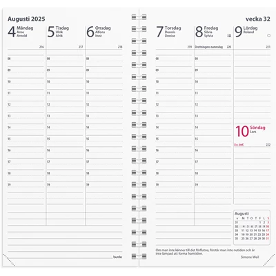 Kalender 2025 Planner kalendersats Interplano II