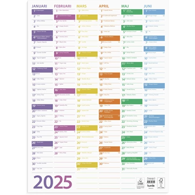 Väggkalender 2025 Väggblad Trend