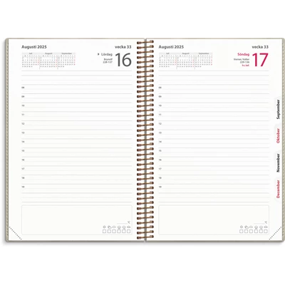 Kalender 2025 Dagbok Twist Beige