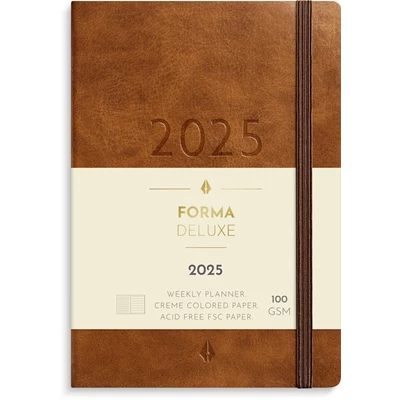 Liten Veckokalender 2025 Forma Deluxe Brun