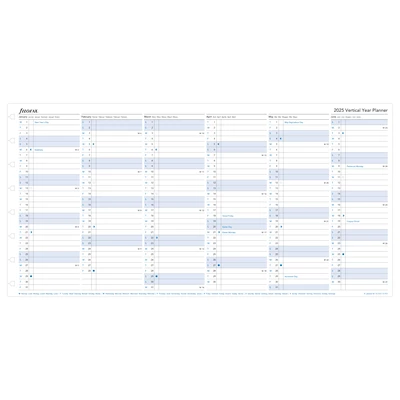 Årsplan 2025 till Filofax skrivbok A5