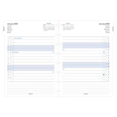 Månadsplan 2025 till Filofax skrivbok A5