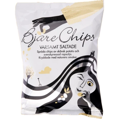 Chips Bjäre Varsamt Saltade 75g 15st/kolli