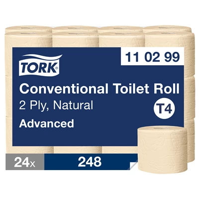 Toalettpapper Tork Adv T4 2-lag Natur 24st/kolli